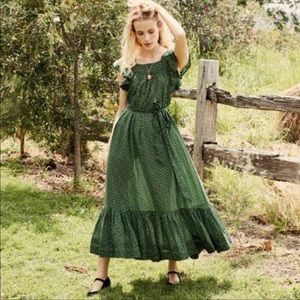 Doen sonnet dress green floral